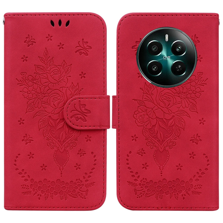 Custodia per telefono in pelle goffrata farfalla rosa, For Realme GT 6 / GT 6T / GT Neo6, For Realme C61 / C63 / Note 60, For Realme 12 5G, For Realme 12+