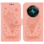Custodia per telefono in pelle goffrata farfalla rosa, For Realme GT 6 / GT 6T / GT Neo6, For Realme C61 / C63 / Note 60, For Realme 12 5G, For Realme 12+