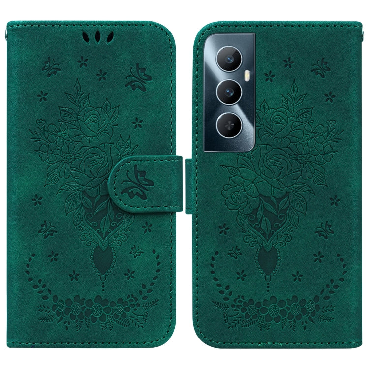 Custodia per telefono in pelle goffrata farfalla rosa, For Realme 11 5G Global, For Realme 11 Pro / 11 Pro+ / Narzo 60 Pro, For Realme C53 / Narzo N53, For Realme C65 4G