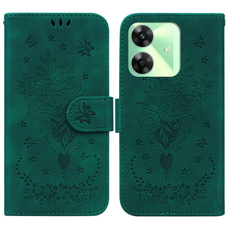 Custodia per telefono in pelle goffrata farfalla rosa, For Realme GT 6 / GT 6T / GT Neo6, For Realme C61 / C63 / Note 60, For Realme 12 5G, For Realme 12+