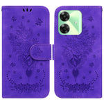 Custodia per telefono in pelle goffrata farfalla rosa, For Realme GT 6 / GT 6T / GT Neo6, For Realme C61 / C63 / Note 60, For Realme 12 5G, For Realme 12+