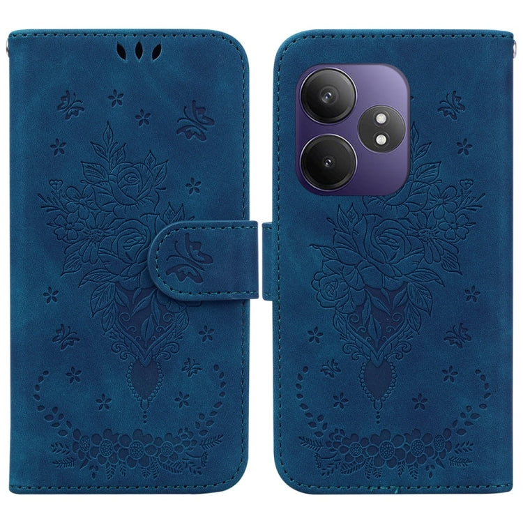 Custodia per telefono in pelle goffrata farfalla rosa, For Realme GT 6 / GT 6T / GT Neo6, For Realme C61 / C63 / Note 60, For Realme 12 5G, For Realme 12+