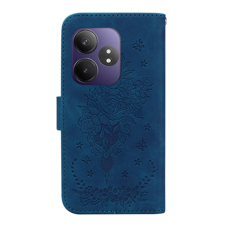 Custodia per telefono in pelle goffrata farfalla rosa, For Realme GT 6 / GT 6T / GT Neo6, For Realme C61 / C63 / Note 60, For Realme 12 5G, For Realme 12+