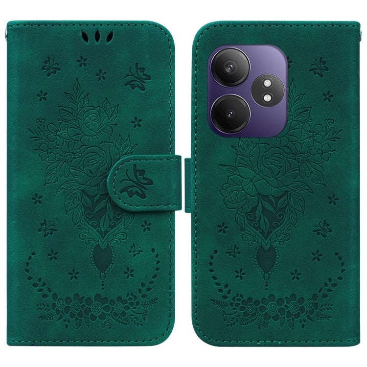 Custodia per telefono in pelle goffrata farfalla rosa, For Realme GT 6 / GT 6T / GT Neo6, For Realme C61 / C63 / Note 60, For Realme 12 5G, For Realme 12+