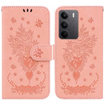 Custodia per telefono in pelle goffrata farfalla rosa, For Realme 14 Pro+, For Realme 14 Pro, For Realme C75, For Realme 13+ Global