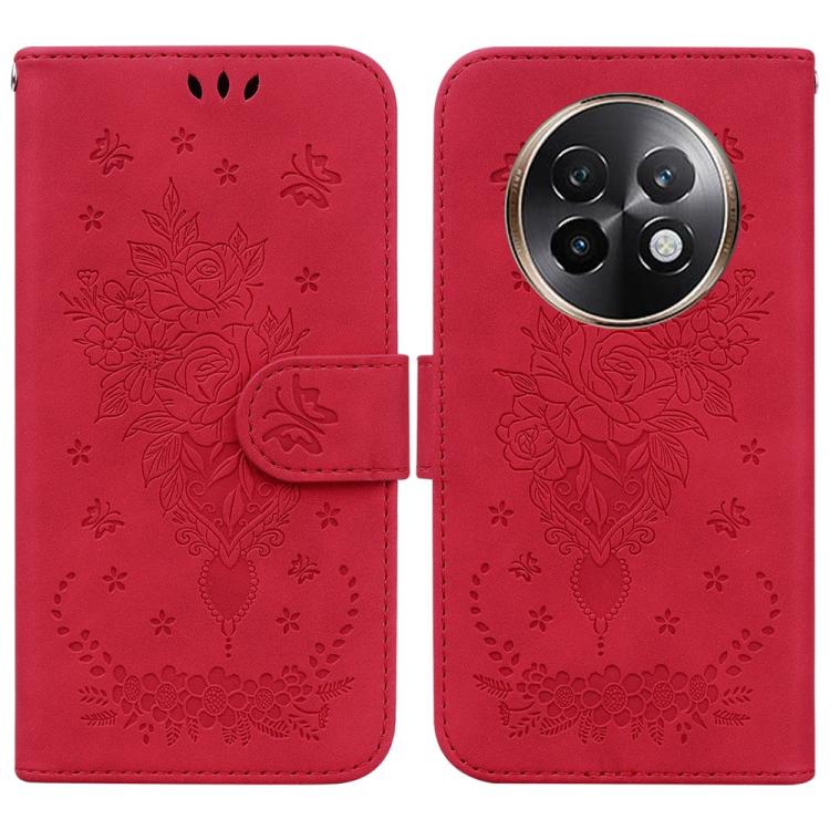 Custodia per telefono in pelle goffrata farfalla rosa, For Realme 14 Pro+, For Realme 14 Pro, For Realme C75, For Realme 13+ Global