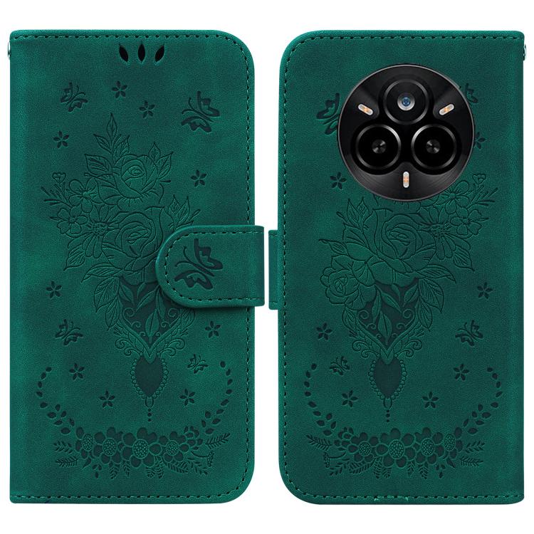 Custodia per telefono in pelle goffrata farfalla rosa, For Realme 14 Pro+, For Realme 14 Pro, For Realme C75, For Realme 13+ Global