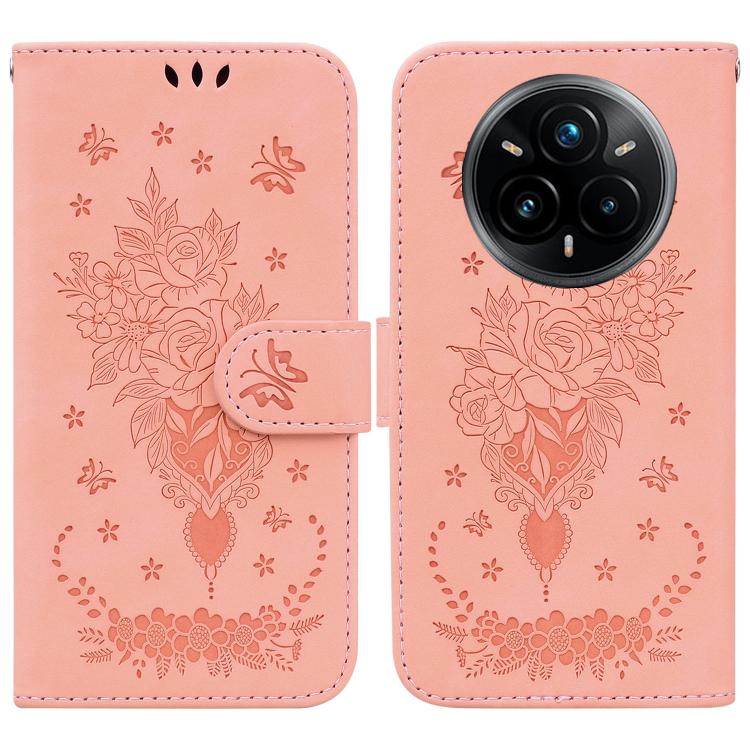 Custodia per telefono in pelle goffrata farfalla rosa, For Realme 14 Pro+, For Realme 14 Pro, For Realme C75, For Realme 13+ Global