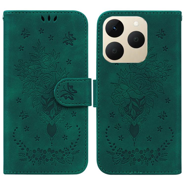 Custodia per telefono in pelle goffrata farfalla rosa, For Realme 16 5G, For Realme 16 Pro+ 5G, For Realme 16 Pro 5G, For Realme 15T 5G