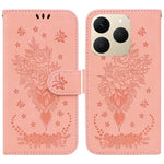 Custodia per telefono in pelle goffrata farfalla rosa, For Realme 16 5G, For Realme 16 Pro+ 5G, For Realme 16 Pro 5G, For Realme 15T 5G