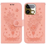 Custodia per telefono in pelle goffrata farfalla rosa, For Realme 16 5G, For Realme 16 Pro+ 5G, For Realme 16 Pro 5G, For Realme 15T 5G