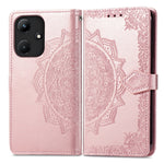 Custodia per telefono in pelle goffrata fiore mandala, For Infinix Hot 30i