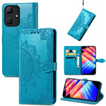Custodia per telefono in pelle goffrata fiore mandala, For Infinix Hot 30i