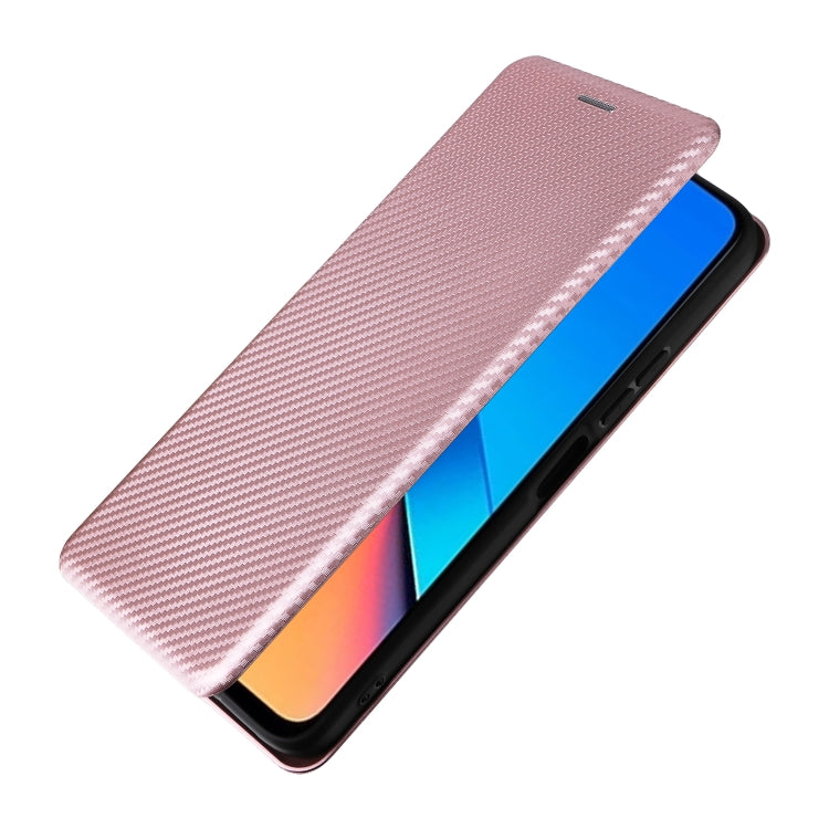 Custodia per telefono in pelle con vibrazione in fibra di carbonio, For Xiaomi Redmi 12 4G