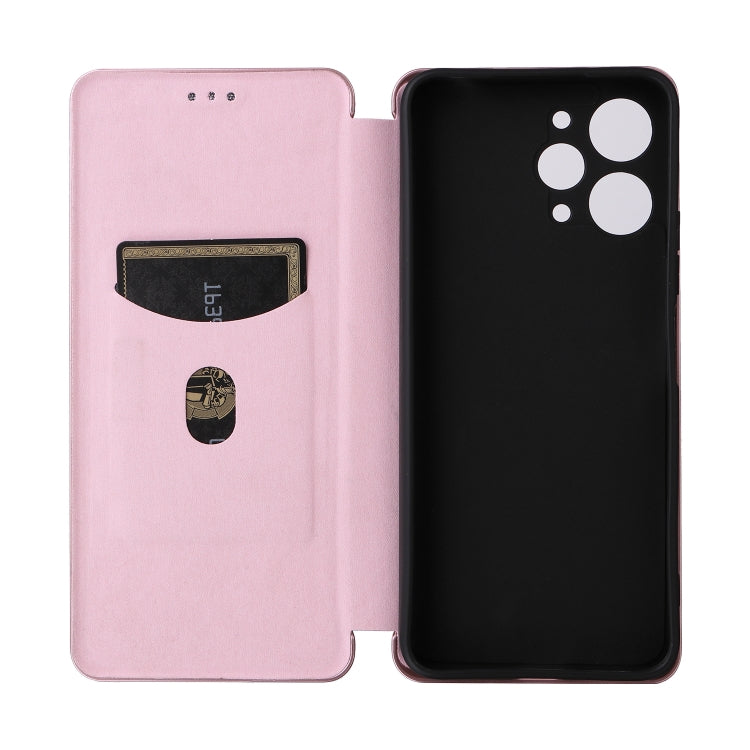 Custodia per telefono in pelle con vibrazione in fibra di carbonio, For Xiaomi Redmi 12 4G