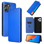 Custodia per telefono in pelle con vibrazione in fibra di carbonio, For Xiaomi Redmi 12 4G