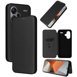 Custodia per telefono in pelle con vibrazione in fibra di carbonio, For Xiaomi Redmi Note 13 Pro+ 5G, For Xiaomi Redmi Note 13 Pro, For Xiaomi Redmi K60 Ultra, For Xiaomi Redmi 12R / Poco M6 Pro