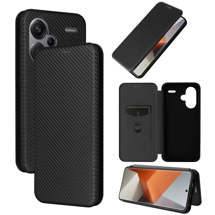 Custodia per telefono in pelle con vibrazione in fibra di carbonio, For Xiaomi Redmi Note 13 Pro+ 5G, For Xiaomi Redmi Note 13 Pro, For Xiaomi Redmi K60 Ultra, For Xiaomi Redmi 12R / Poco M6 Pro