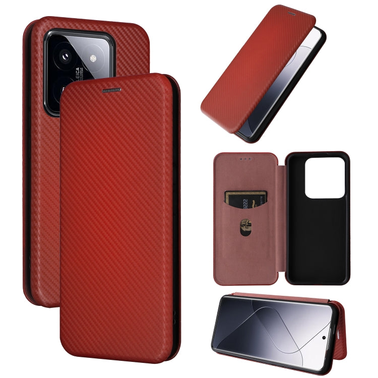 Custodia per telefono in pelle con vibrazione in fibra di carbonio, For Xiaomi Redmi K70E 5G, For Xiaomi 14 Pro, For Xiaomi 14, For Xiaomi Redmi 13C