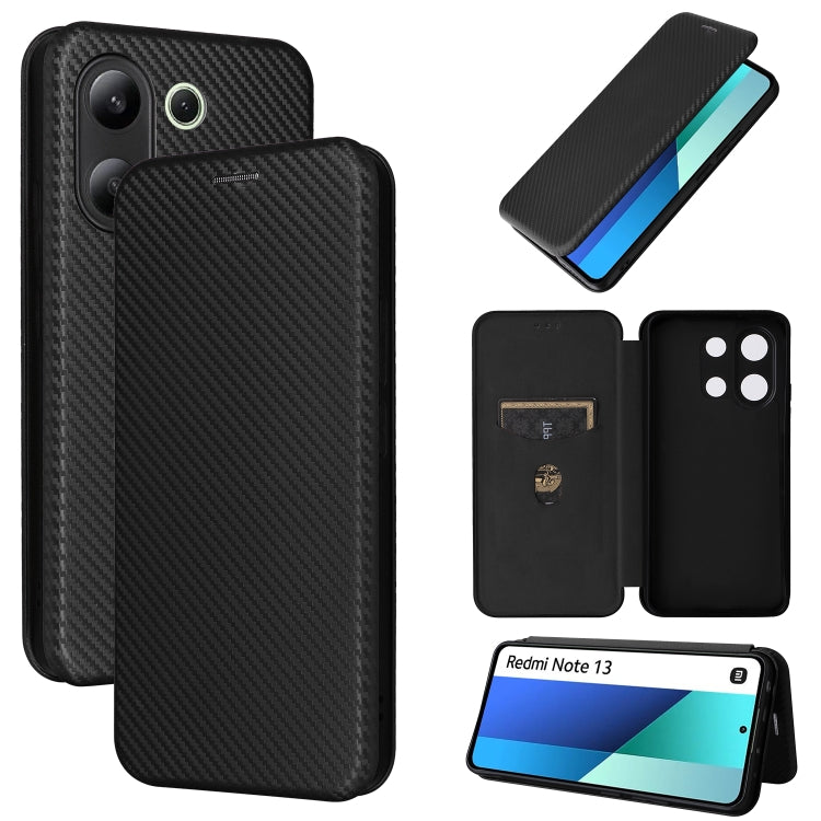 Custodia per telefono in pelle con vibrazione in fibra di carbonio, For Xiaomi Redmi Note 13 Pro / M6 Pro 4G, For Xiaomi Redmi A3 4G, For Xiaomi Redmi Note 13 4G, For Xiaomi Redmi 13C 5G / 4G