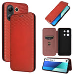 Custodia per telefono in pelle con vibrazione in fibra di carbonio, For Xiaomi Redmi Note 13 Pro / M6 Pro 4G, For Xiaomi Redmi A3 4G, For Xiaomi Redmi Note 13 4G, For Xiaomi Redmi 13C 5G / 4G