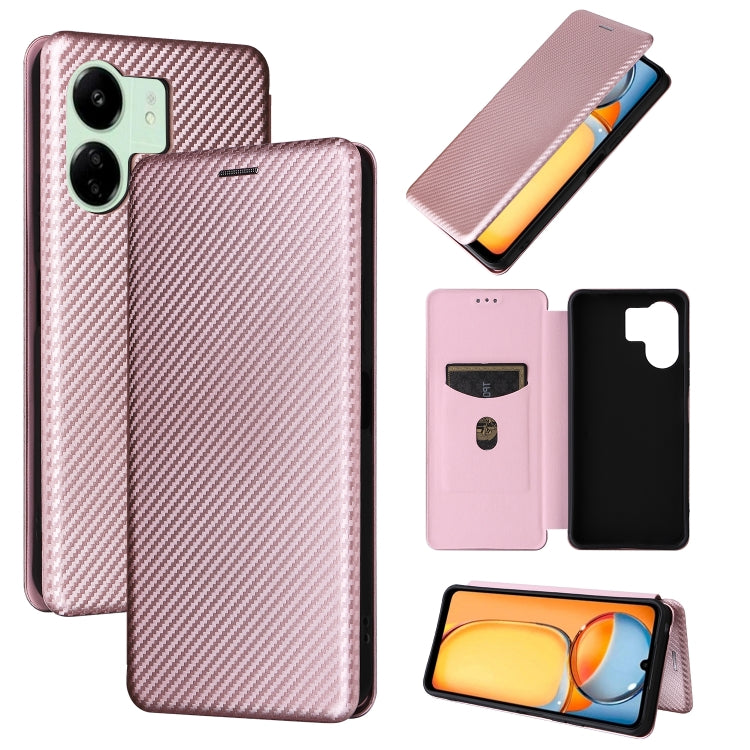 Custodia per telefono in pelle con vibrazione in fibra di carbonio, For Xiaomi Redmi Note 13 Pro / M6 Pro 4G, For Xiaomi Redmi A3 4G, For Xiaomi Redmi Note 13 4G, For Xiaomi Redmi 13C 5G / 4G