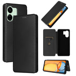 Custodia per telefono in pelle con vibrazione in fibra di carbonio, For Xiaomi Redmi Note 13 Pro / M6 Pro 4G, For Xiaomi Redmi A3 4G, For Xiaomi Redmi Note 13 4G, For Xiaomi Redmi 13C 5G / 4G