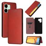 Custodia per telefono in pelle con vibrazione in fibra di carbonio, For Xiaomi Redmi Note 13 Pro / M6 Pro 4G, For Xiaomi Redmi A3 4G, For Xiaomi Redmi Note 13 4G, For Xiaomi Redmi 13C 5G / 4G