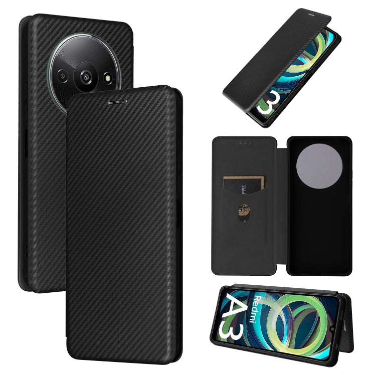 Custodia per telefono in pelle con vibrazione in fibra di carbonio, For Xiaomi Redmi Note 13 Pro / M6 Pro 4G, For Xiaomi Redmi A3 4G, For Xiaomi Redmi Note 13 4G, For Xiaomi Redmi 13C 5G / 4G