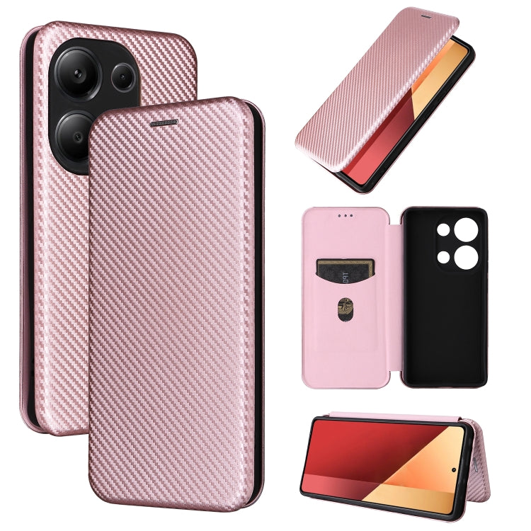 Custodia per telefono in pelle con vibrazione in fibra di carbonio, For Xiaomi Redmi Note 13 Pro / M6 Pro 4G, For Xiaomi Redmi A3 4G, For Xiaomi Redmi Note 13 4G, For Xiaomi Redmi 13C 5G / 4G