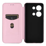 Custodia per telefono in pelle con vibrazione in fibra di carbonio, For Xiaomi Redmi Note 13 Pro / M6 Pro 4G, For Xiaomi Redmi A3 4G, For Xiaomi Redmi Note 13 4G, For Xiaomi Redmi 13C 5G / 4G