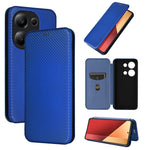Custodia per telefono in pelle con vibrazione in fibra di carbonio, For Xiaomi Redmi Note 13 Pro / M6 Pro 4G, For Xiaomi Redmi A3 4G, For Xiaomi Redmi Note 13 4G, For Xiaomi Redmi 13C 5G / 4G