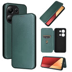 Custodia per telefono in pelle con vibrazione in fibra di carbonio, For Xiaomi Redmi Note 13 Pro / M6 Pro 4G, For Xiaomi Redmi A3 4G, For Xiaomi Redmi Note 13 4G, For Xiaomi Redmi 13C 5G / 4G