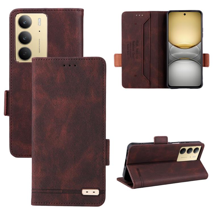 Custodia per telefono in pelle con chiusura magnetica, For Realme C75 4G, For Realme CT7 Pro, For Realme 13 Pro / 13 Pro+, For Realme GT 6 / GT 6T