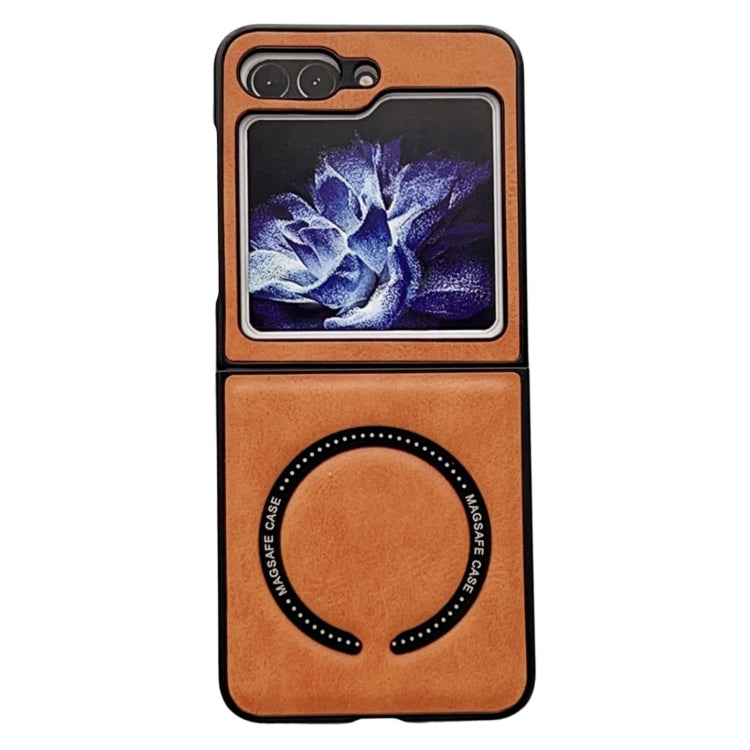 Custodia magnetica per telefono PU Magsafe Texture Crazy Horse, For Samsung Galaxy Z Flip5