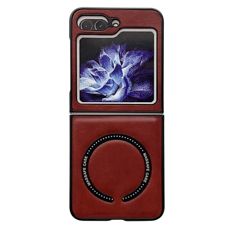 Custodia magnetica per telefono PU Magsafe Texture Crazy Horse, For Samsung Galaxy Z Flip5