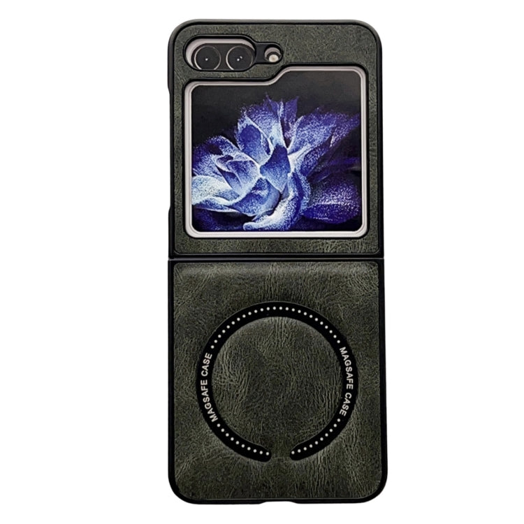 Custodia magnetica per telefono PU Magsafe Texture Crazy Horse, For Samsung Galaxy Z Flip5