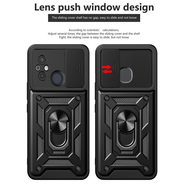 Cover per fotocamera scorrevole Custodia per telefono PC ibrida in TPU, For Xiaomi Redmi 12 4G, For Xiaomi Redmi 12C 4G / 11A 4G