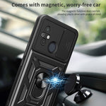 Cover per fotocamera scorrevole Custodia per telefono PC ibrida in TPU, For Xiaomi Redmi 12 4G, For Xiaomi Redmi 12C 4G / 11A 4G