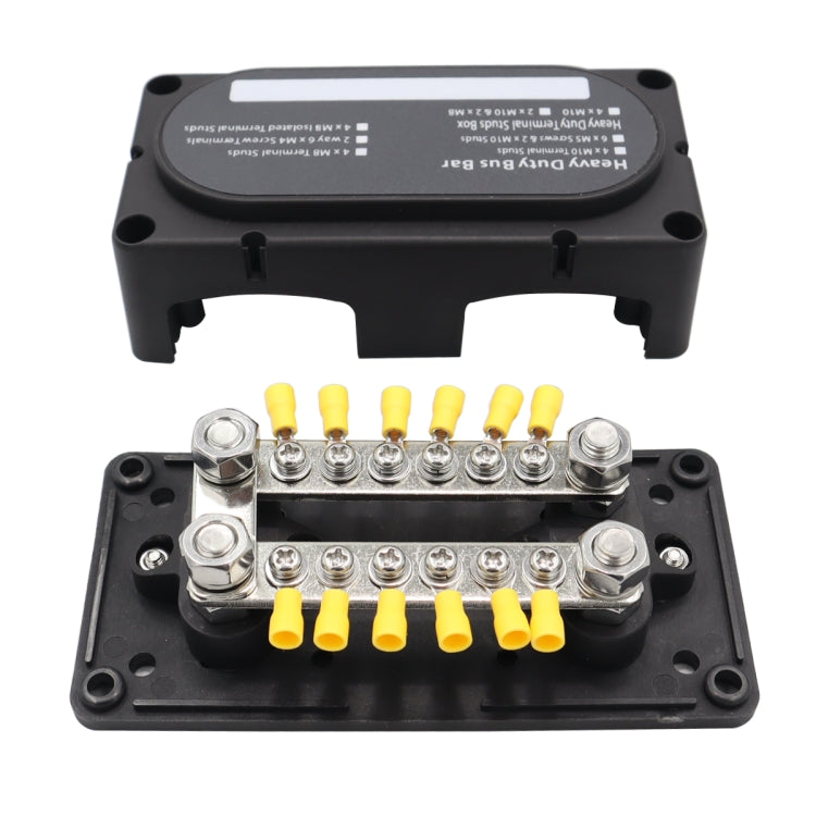 300A 12-48V RV Yacht Modificato a doppia fila 12 vie Terminale M6 Barra collettrice con terminali 12 pezzi, CP-3158, CP-3159