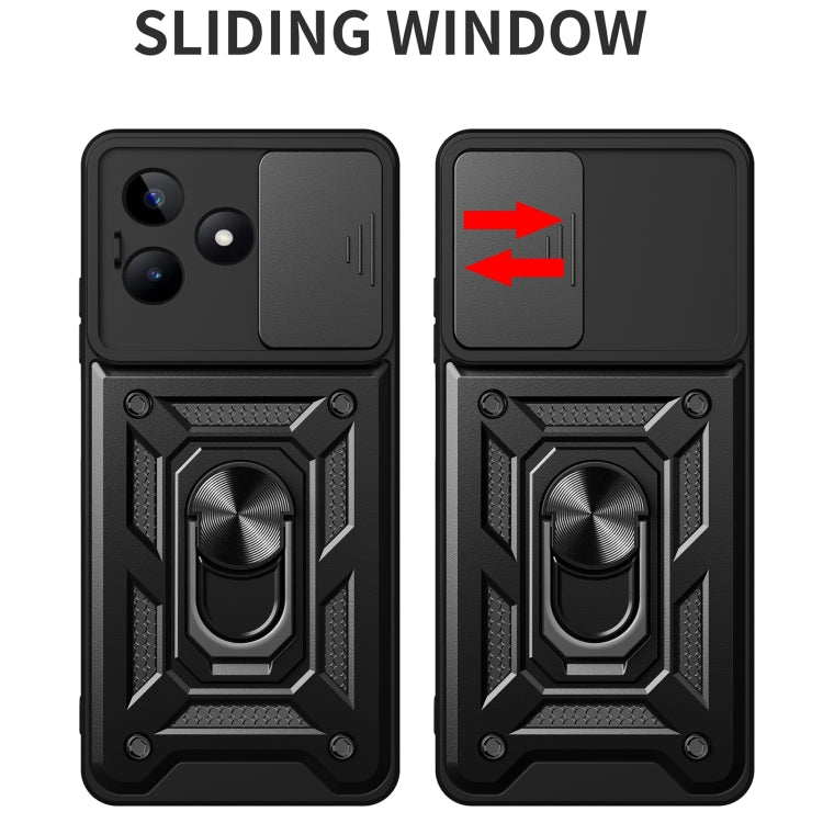 Cover per fotocamera scorrevole Custodia per telefono PC ibrida in TPU, For Realme C53 4G / Narzo N53 4G, For Realme 11 Pro 5G / 11 Pro+, For Realme C65 4G