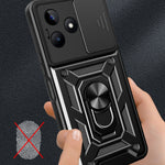 Cover per fotocamera scorrevole Custodia per telefono PC ibrida in TPU, For Realme C53 4G / Narzo N53 4G, For Realme 11 Pro 5G / 11 Pro+, For Realme C65 4G