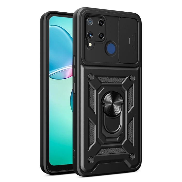 Cover per fotocamera scorrevole Custodia per telefono PC ibrida in TPU, For Realme GT3 5G, For Realme C21Y / C25Y, For Realme C25 / C15