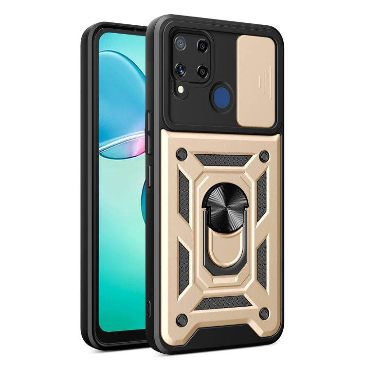 Cover per fotocamera scorrevole Custodia per telefono PC ibrida in TPU, For Realme GT3 5G, For Realme C21Y / C25Y, For Realme C25 / C15