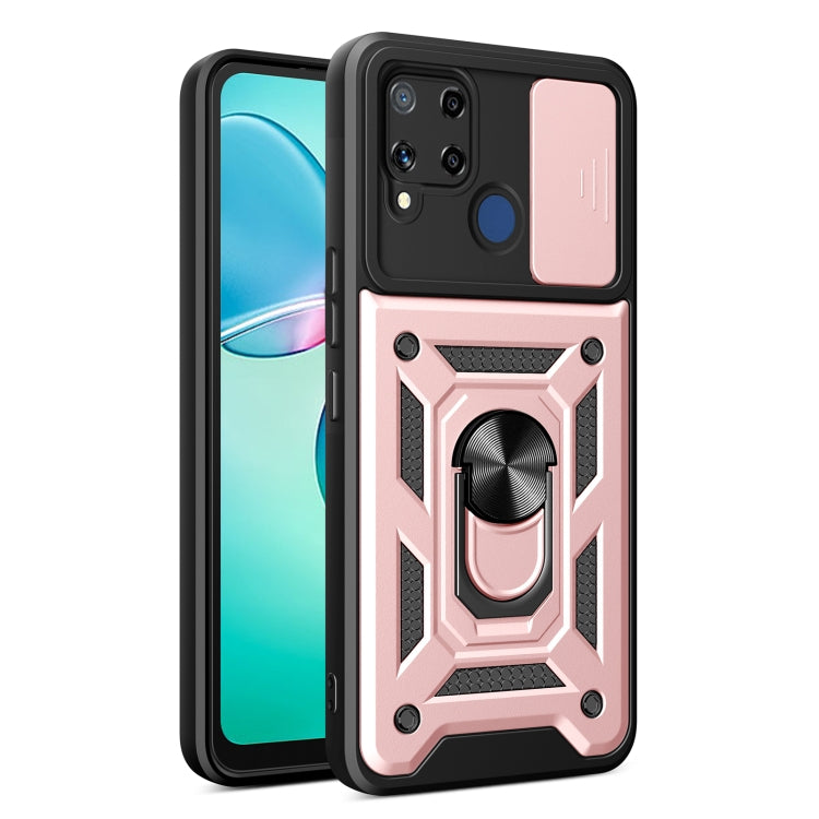 Cover per fotocamera scorrevole Custodia per telefono PC ibrida in TPU, For Realme GT3 5G, For Realme C21Y / C25Y, For Realme C25 / C15