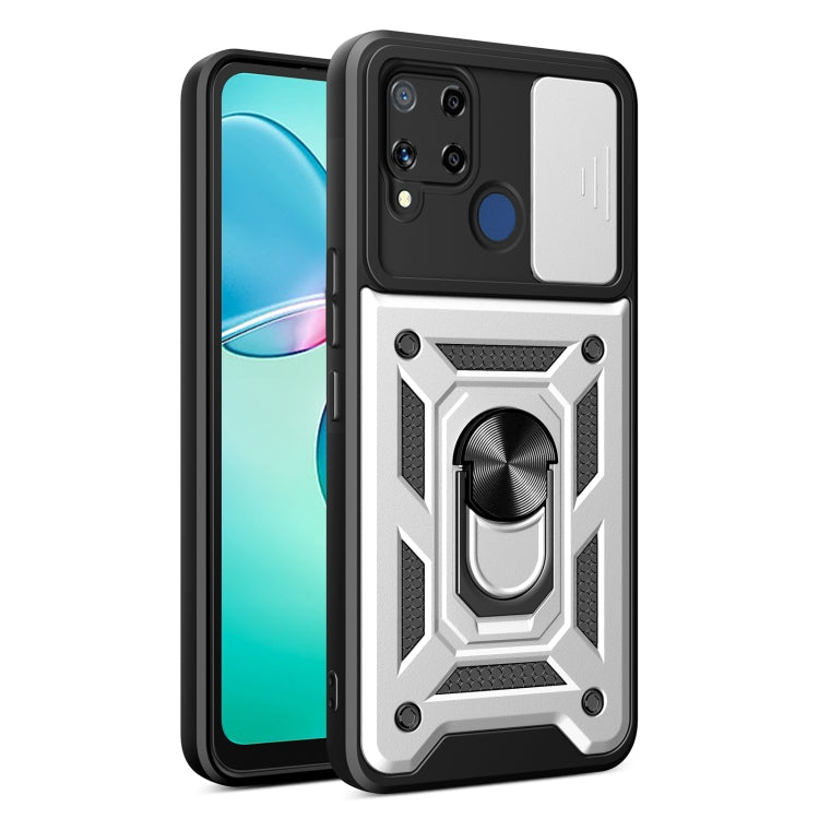 Cover per fotocamera scorrevole Custodia per telefono PC ibrida in TPU, For Realme GT3 5G, For Realme C21Y / C25Y, For Realme C25 / C15