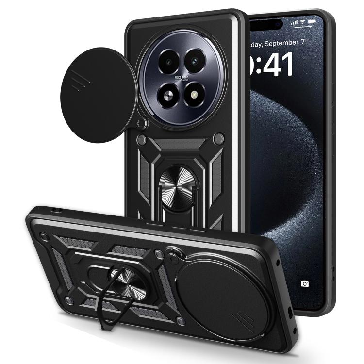 Cover per fotocamera scorrevole Custodia per telefono PC ibrida in TPU, For Realme P3 Pro 5G, For Realme C75 4G / 14x 5G Global, For Realme 13+ 5G
