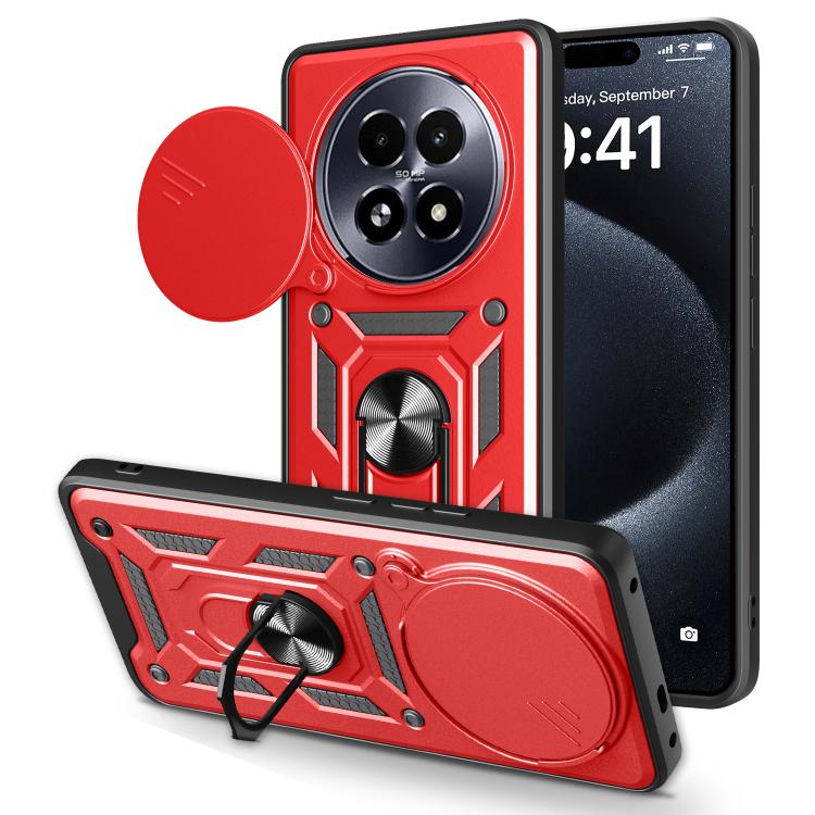 Cover per fotocamera scorrevole Custodia per telefono PC ibrida in TPU, For Realme P3 Pro 5G, For Realme C75 4G / 14x 5G Global, For Realme 13+ 5G
