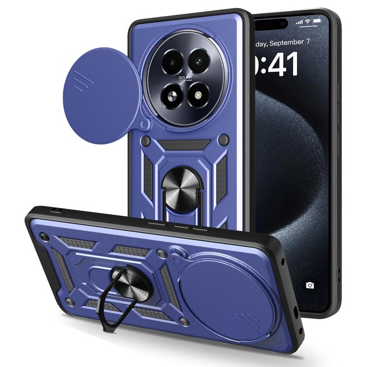 Cover per fotocamera scorrevole Custodia per telefono PC ibrida in TPU, For Realme P3 Pro 5G, For Realme C75 4G / 14x 5G Global, For Realme 13+ 5G