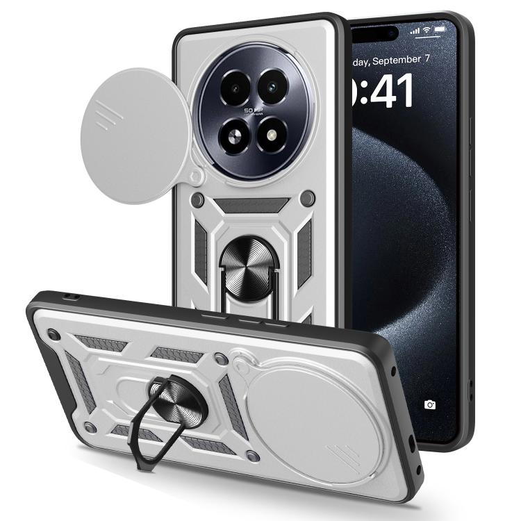 Cover per fotocamera scorrevole Custodia per telefono PC ibrida in TPU, For Realme P3 Pro 5G, For Realme C75 4G / 14x 5G Global, For Realme 13+ 5G